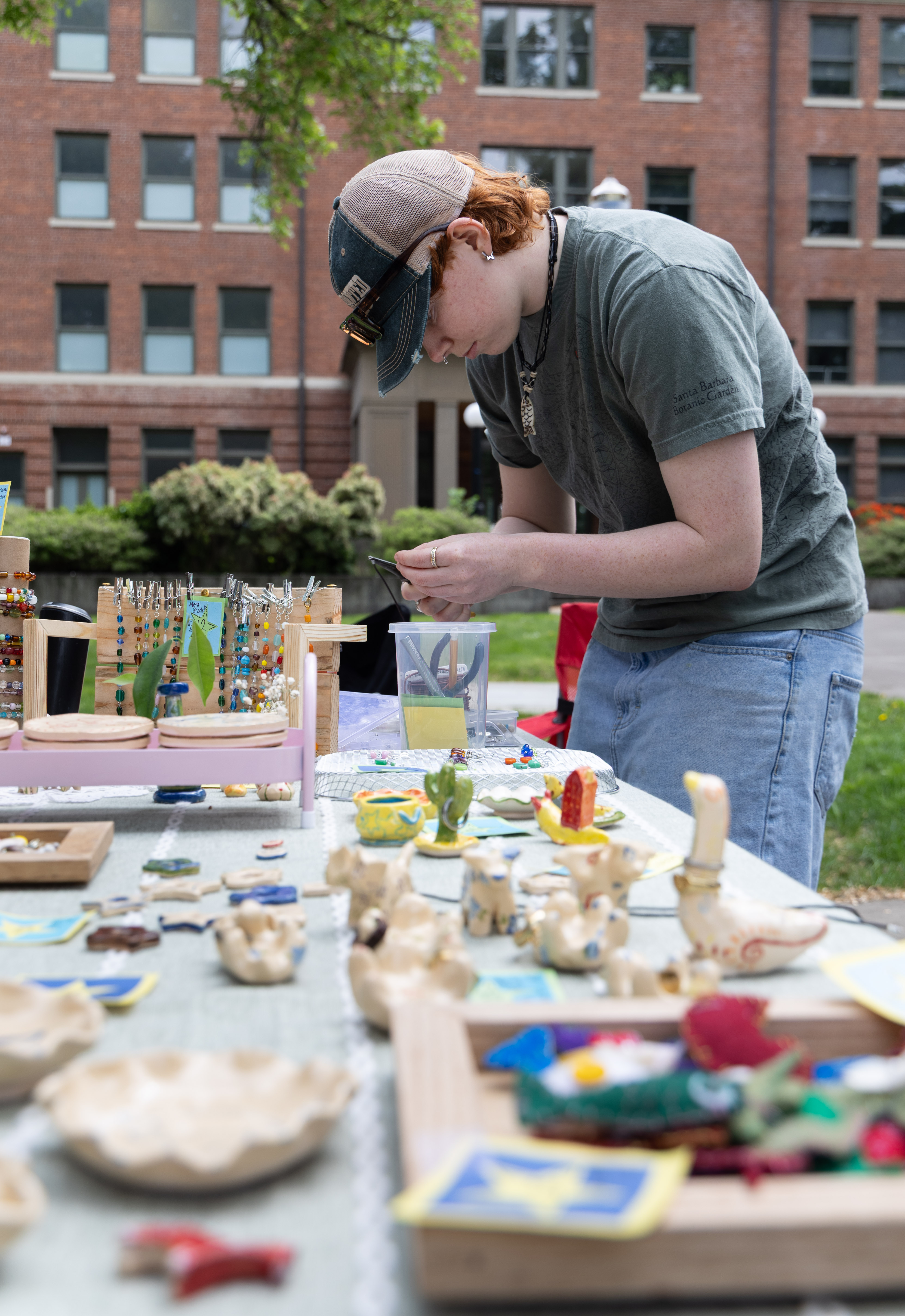 Student enjoying Northwest Spring Fest offerings 